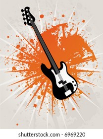 Retro Grunge  Star Guitar