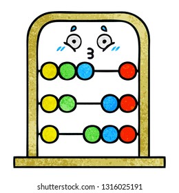 retro grunge texture cartoon of a abacus