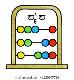 retro grunge texture cartoon of a abacus