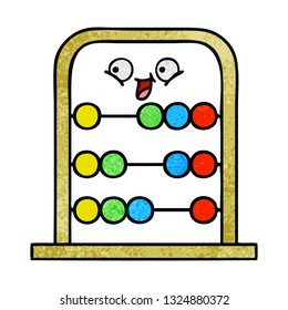 retro grunge texture cartoon of a abacus