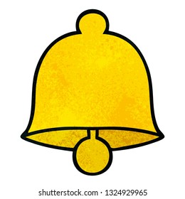 retro grunge texture cartoon of a brass bell