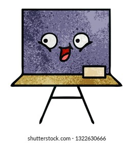 retro grunge texture cartoon of a chalkboard