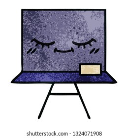 caricatura de textura retro grunge de una pizarra