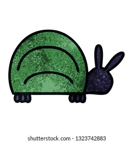 retro grunge texture cartoon of a green bug