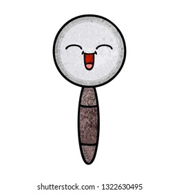 retro grunge texture cartoon of a magnifying glass