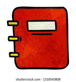 retro grunge texture cartoon of a note book