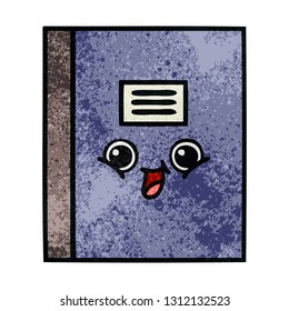 caricatura de textura retro grunge de un cuaderno