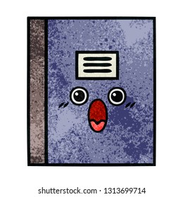 Retro-Grunge Textur-Cartoon eines Notebooks