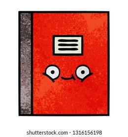 Retro-Grunge Textur-Cartoon eines Notebooks