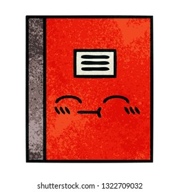 Retro-Grunge Textur-Cartoon eines Notebooks