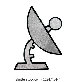 retro grunge texture cartoon of a satelite dish