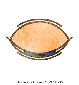 retro grunge texture cartoon of a sleeping eye
