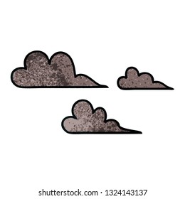 retro grunge texture cartoon of a storm cloud