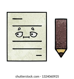 caricatura de textura de grunge retro de un ensayo
