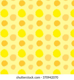 Retro, grungy, dotted, sprayed, yellow background. Vector art.