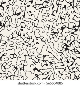 Retro Grungy Noise Texture. Abstract Geometric Background Design. Vector Seamless Black and White Pattern.