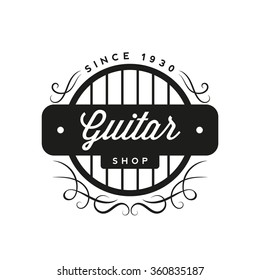 Retro Guitar Shop Logo