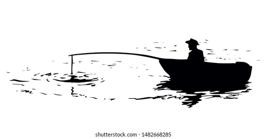 Fishing float black and white clipart free download