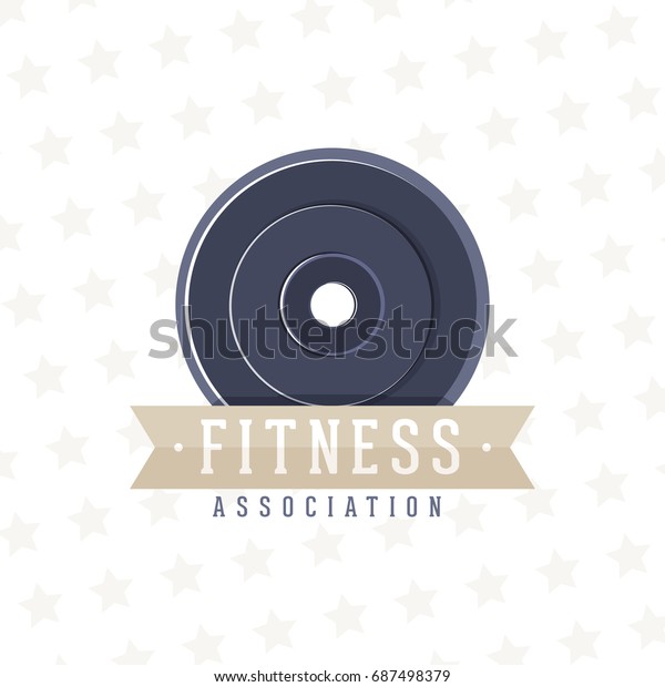 Retro Gym Logo Fitness Association Logotype Vintage Sports