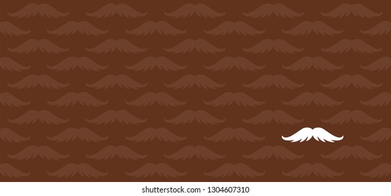 Retro hair hipster mustaches pictogram. Mustache, beard face. Dad, papa, father's day sign. Flat vector cartoon silhouettes concept. Man or men symbol. International happy men's day.