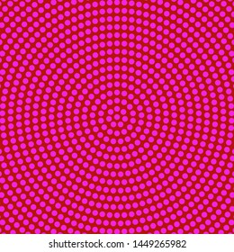 Retro halftone circle pattern background - abstract vector graphic design
