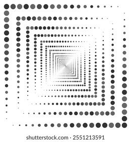 retro halftone dots background template spiral