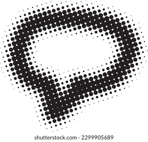 Retro Halftone Vector Speech Comic Bubble
