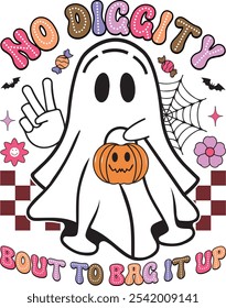 retro halloween png sublimation bundle