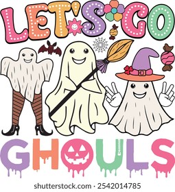 retro halloween png  sublimation design