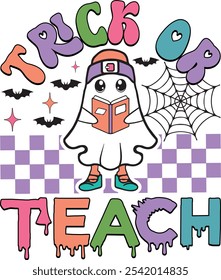 retro halloween png  sublimation design