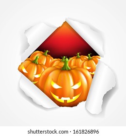 Retro Halloween Poster, With Gradient Mesh, Vector Illustration