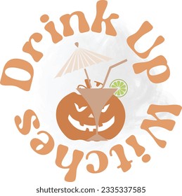 Retro Halloween Quotes Vector Design