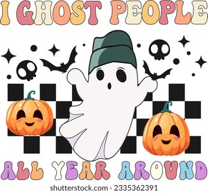 Halloween Retro Hablando . Fantasma A La Gente Todo El Año