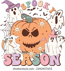 Paquete de sublimación Retro Halloween 1
