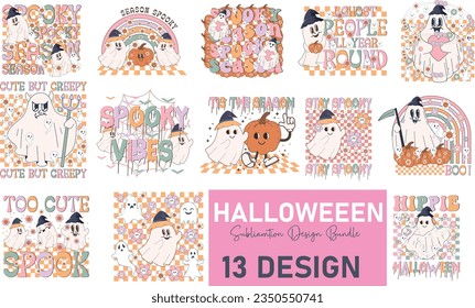 Paquete de diseño de sublimación de Halloween retro