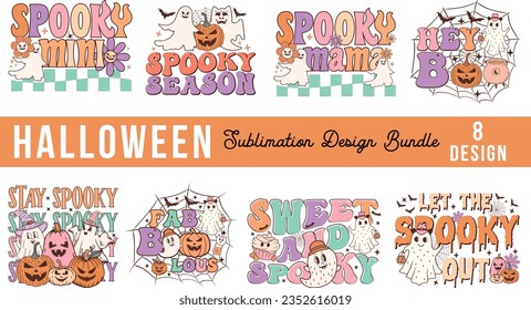 Retro Halloween Sublimation Design Bundle 1