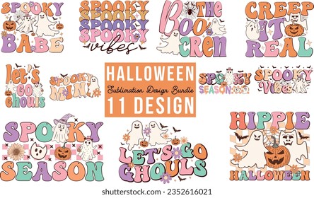 Retro Halloween Sublimation Design Bundle 1