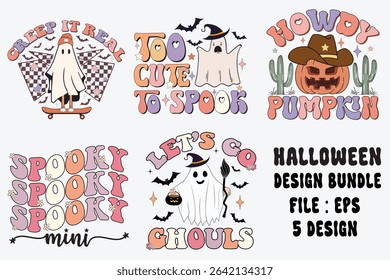 retro halloween sublimation design bundle png design ,svg,png,eps,dxf,pdf,bundle