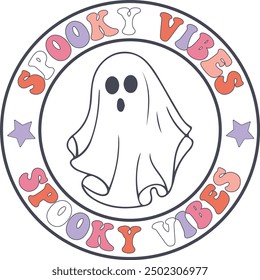 Retro Halloween Sublimation Design Typography