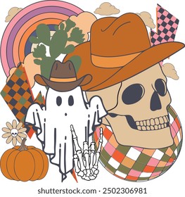 Retro Halloween Sublimation Design Typography