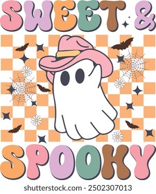 Retro Halloween Sublimation Design Typography