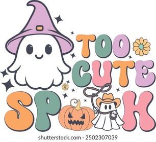 Retro Halloween Sublimation Design Typography