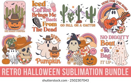 Retro Halloween Sublimation Design Typography