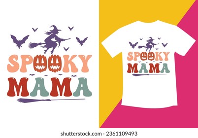 Retro Halloween SVG T-Shirt Design
