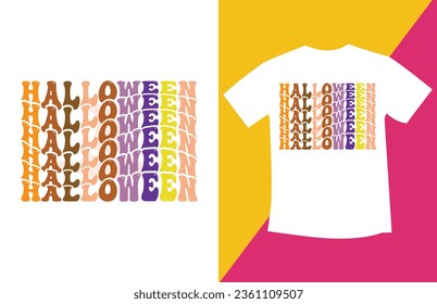 Retro Halloween SVG T-Shirt Design

