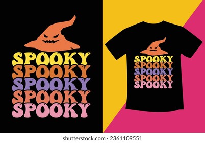 Retro Halloween SVG T-Shirt Design
