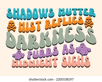 Retro halloween t-shirt design vector file