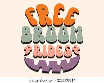 Retro halloween t-shirt design vector file