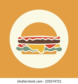 Retro hamburger poster