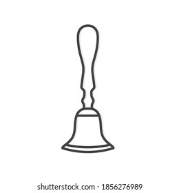 retro hand bell icon - vector illustration